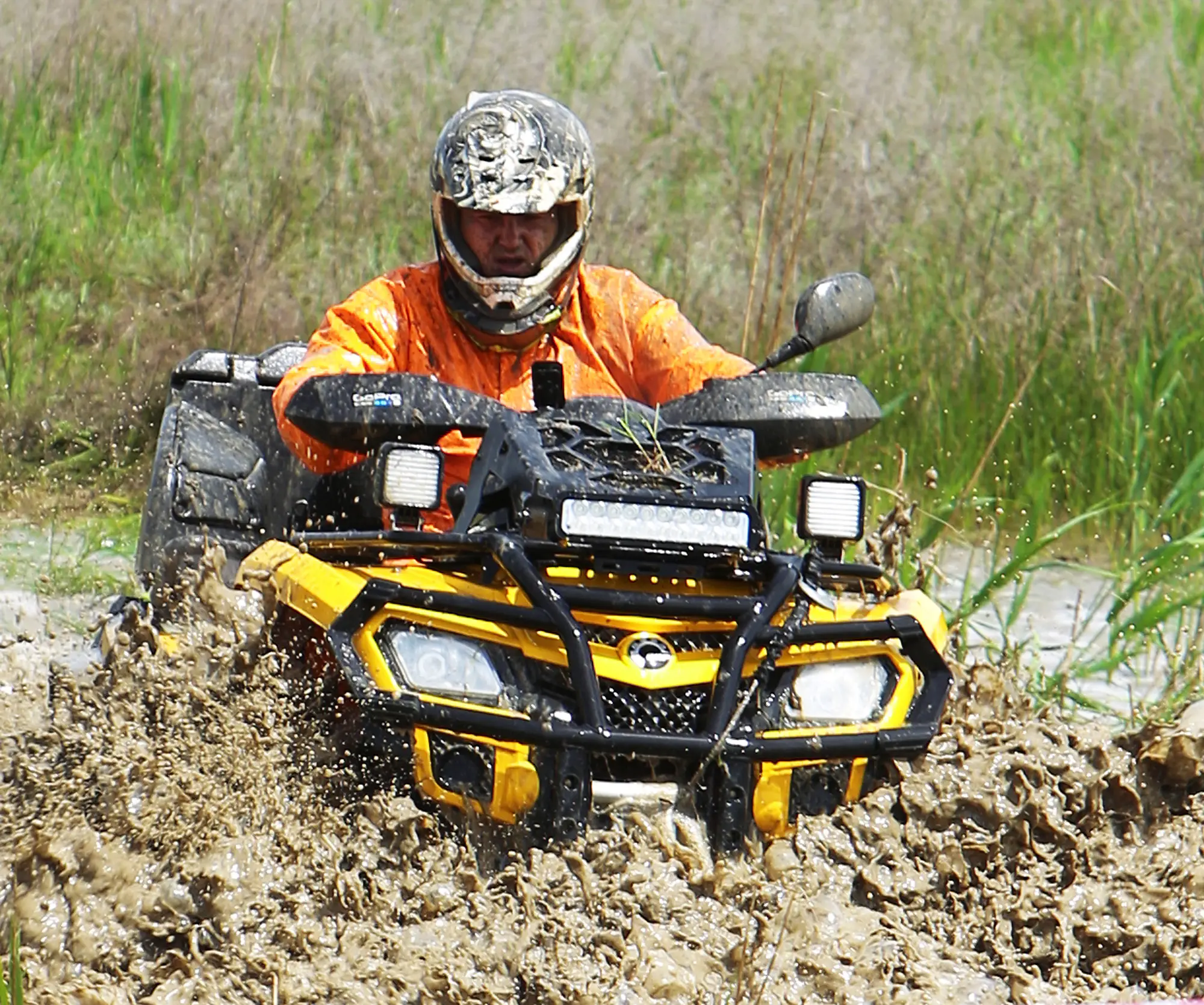 atv in mud