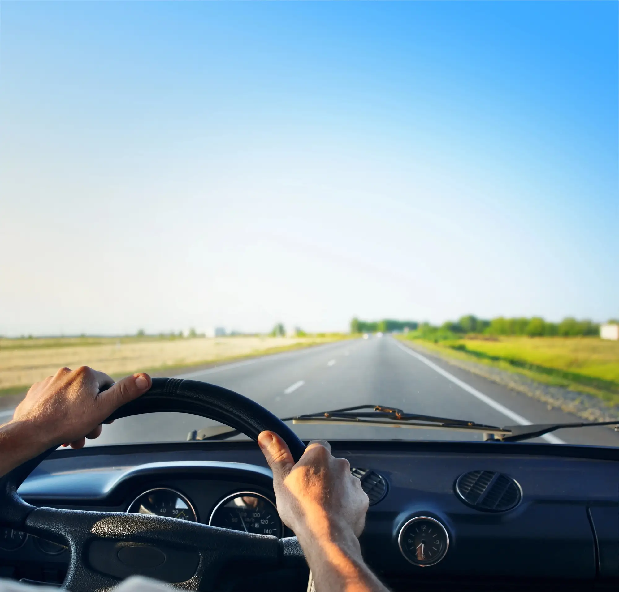 car driving on highway